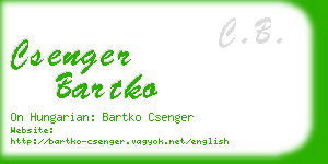 csenger bartko business card